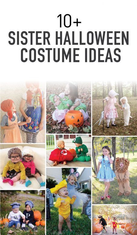 Sisters are the greatest! These adorable sister Halloween costume ideas are perfect for toddler and baby or any sibling age! Toddler Sister Halloween Costumes, Sisters Halloween Costumes Kids, Toddler And Baby Halloween Costumes, Sister Halloween Costumes Toddler Baby, Sister Halloween Costume Ideas, Sibling Halloween Costumes Sisters, Costumes For Sisters, Halloween Costumes For Sisters, Pair Halloween Costumes