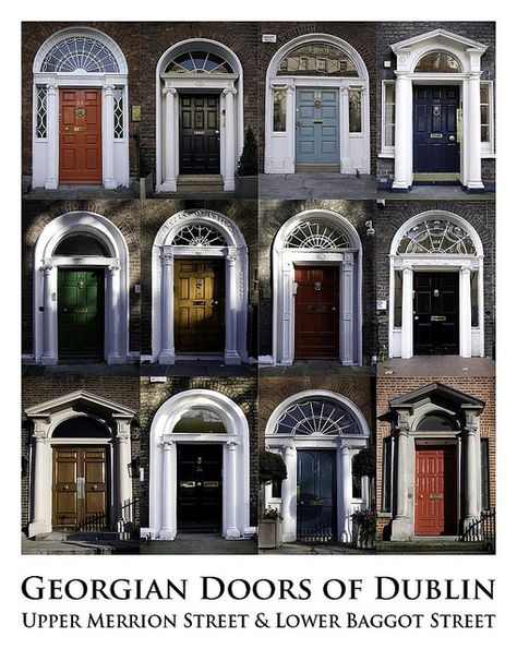 Georgian Doors of Dublin by innola, via Flickr Georgian Fanlight, Georgian Design, Country House Exterior, Georgian Houses, Modern Georgian, Georgian Doors, Elegant Doors, Georgian Architecture, Door Inspiration