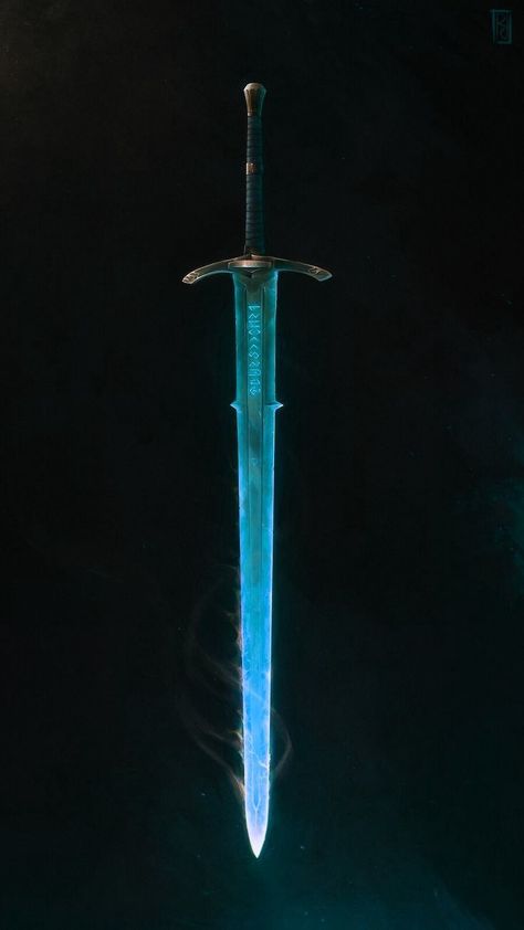 Moonblade Dnd, Magic Longsword, Long Swords Fantasy, Longsword Fantasy, Magic Swords Fantasy, Fantasy Swords Concept Art, Fantasy Greatsword, Moonlight Greatsword, Fantasy Swords