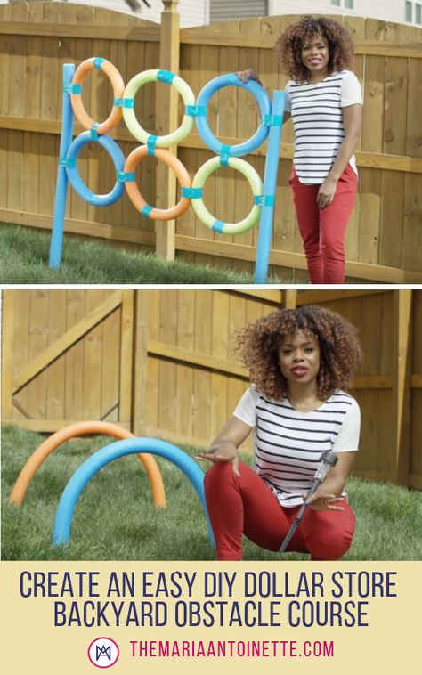 Toddler Obstacle Course, Backyard Obstacle Course, Kids Obstacle Course, Summer Fun For Kids, Summer Fun List, Outdoor Activities For Kids, Obstacle Course, Backyard For Kids, Superhero Birthday