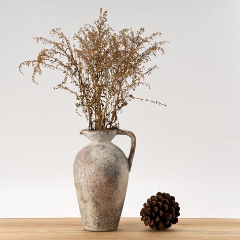 PRICES MAY VARY. Waterproof Ceramic Vase - Crafted from 100% ceramic and the vase has been waterproof treated.It seamlessly blends with various decor styles,including boho, modern farmhouse, rustic and cottagecore, ensuring your home stays stylish year after year.For an extra pop of color, simply add your favorite faux flowers. Vase for Living Room Decor -The terracotta vase measures 9" height and 5.9" width. Perfect for fresh or dried flowers. Effortlessly elevate the aesthetics of any room -be Table Shelf Decor, Vase For Living Room, Clay Vases, Farmhouse Vase, Terracotta Vase, Rustic Vase, Vase Crafts, Rustic Ceramics, Table Shelf