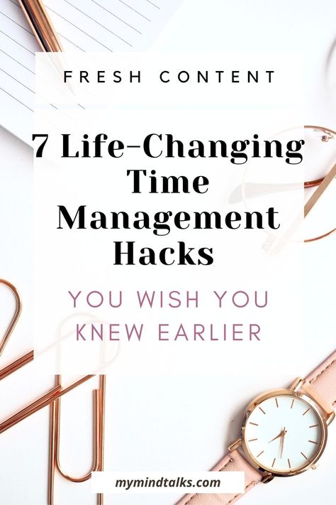 Have you ever wondered how it is that some people seem to have enough time to do everything that they want to, whereas others are always rushing from task to task, and never seem to finish anything? It cannot just be that some people have less to do. It’s much more likely that they are using their time more effectively: in other words, showing good time management skills. Learn these 7 life-changing time management hacks you wish you knew earlier! Manage Time Organizing, How To Be On Time For Everything, How To Talk Less Tips, How To Manage Your Time, How To Be Organised, So Much To Do So Little Time, Good Skills To Learn, How To Manage Time, Work Organization Ideas Time Management