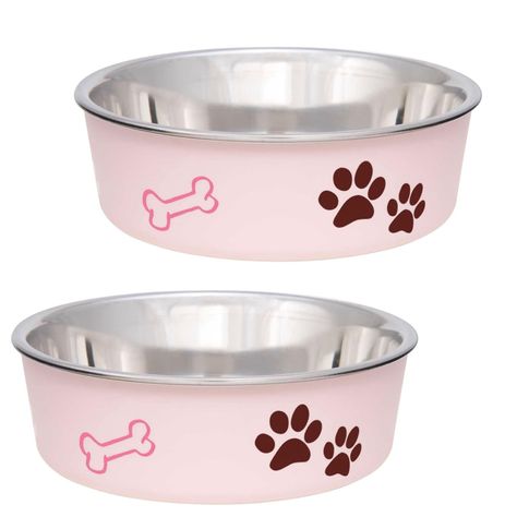 Bella Bowls Large Anti-Slip Pet Bowls Set Of 2 Paparazzi Pink Nwt Set Of 2 Large Bowls!! Measurements: 8.25” Round X 2.5”D New In Original Packaging!! No Trades Cute Dog Food Bowls, Dogs Luxury, Dog Feeding Bowls, Dog Pearls, Large Bowls, Dog Booties, Dog Puzzle Toys, Puppy Bowls, Dog Aesthetic