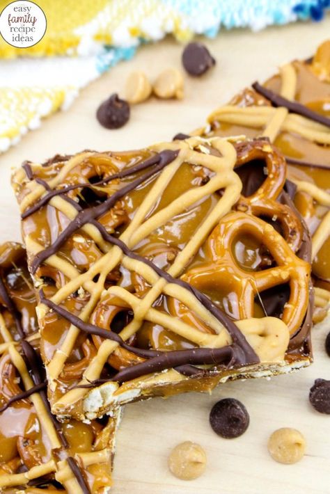 Salty Snacks Easy, Chocolate Pretzel Bars, Kraft Caramel Bits, Pretzel Bars, Chocolate Caramel Pretzels, Baked Pretzels, Baked Caramel, Caramel Bits, Caramel Pretzels