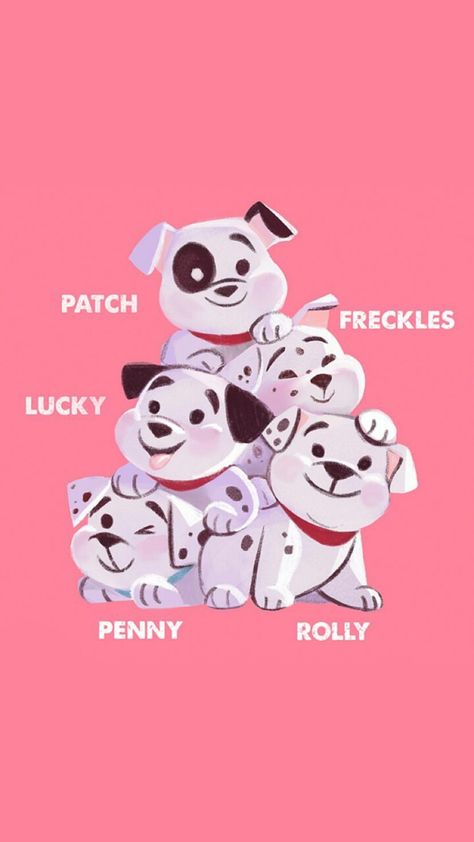 #Cute #Dog #Wallpaper #Patch #Freckles #Lucky #Penny #Rolly #Disney Dog Backgrounds, Chibi Disney, Disney Sidekicks, Dinosaur Wallpaper, Disney Wallpapers, Disney Kingdom, Disney 101 Dalmatians, Family Films, Dark Disney