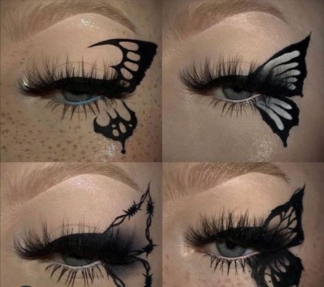 Elven Makeup, Sarah Marie, Butterfly Makeup, Punk Makeup, Cute Eye Makeup, Graphic Makeup, Rave Makeup, Swag Makeup, Smink Inspiration