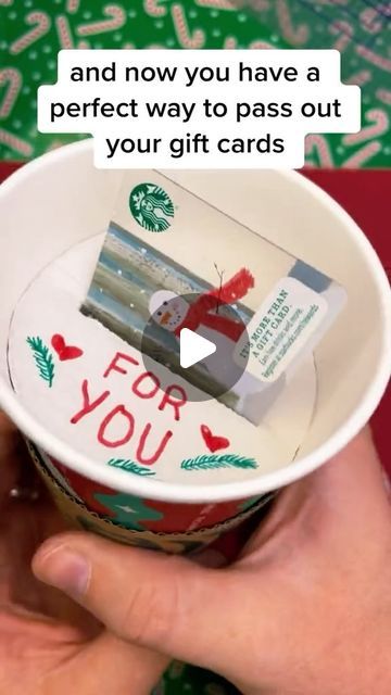 Timm Sevitz on Instagram: "This is the best gift for someone who loves coffee. Give your gift cards in to-go coffee cups from @starbucks or other favorite local coffee shop this christmas and holiday season. Coffee gift ideas for teachers. Creative and fun way to give someone a gift card. DIY gift card holder for christmas. #coffee #wrappinggifts #giftcardholder #christmaswrapping #christmasgiftideas #giftcards" Chick Fil A Gift Card Ideas, Coffee Gift Card Ideas, Starbucks Gift Card Ideas, Chick Fil A Gift Card, Starbucks Gift Ideas, Diy Gift Card Holder, Starbucks Gift Card Holder, Coffee Gift Ideas, Gift Card Ideas