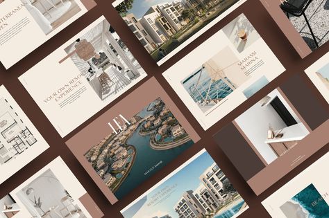 LEA I Emaar Properties on Behance Property Development Brochure, Luxury Brochure Design Layout, Luxury Property Brochure, Property Brochure Design, Luxury Layout, Luxury Real Estate Brochure, Booklet Design Layout, Conceptual Illustrations, Catalog Design Layout