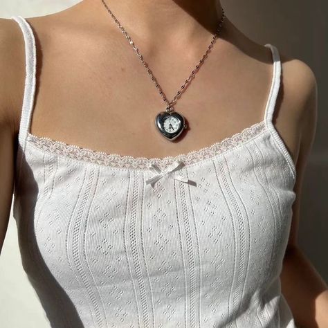 Jewelry #clock #watch #watchlover #watchjewelry #watchchain #fypシ #fyp #foryoupage #foryou #jewelry #jewellery Gemini Jewels, Heart Shaped Watch, Clock Necklace, Watch Pendant, Heart Watch, Jewelry For Girls, Glass Hearts, Necklace Outfit, Stainless Steel Chain Necklace