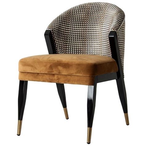 Luxury Dining Chair, Velvet Lounge, Luxury Chairs, Unique Chair, Dining Chair Design, Lounge Armchair, Velvet Chair, Black Lacquer, Luxury Dining