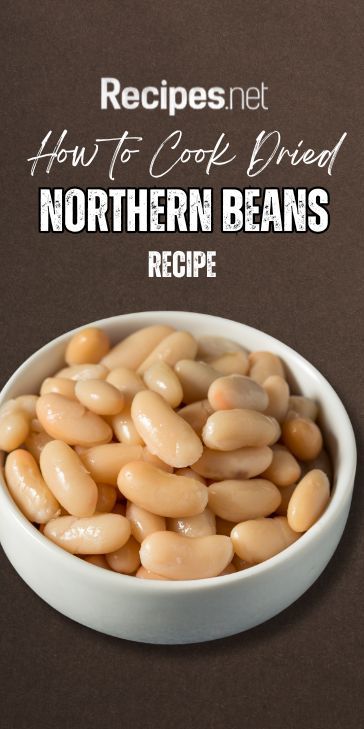 a bowl of dried great northern beans Northern Bean Recipes Crock Pots, Dry Great Northern Beans Crock Pot, White Northern Beans Recipes Crock Pot, Crockpot Northern Beans, Great Northern Beans Recipe Crockpot, White Northern Beans Recipes, Northern Beans Crockpot, Great Northern Beans Instant Pot, Northern White Beans Recipes