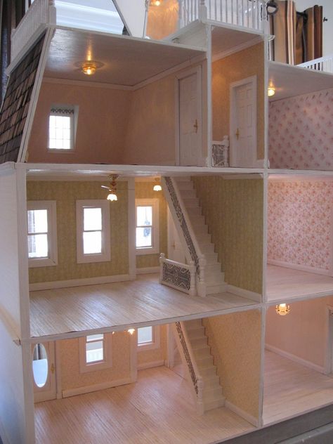 Hi Everyone  I have just finished working on a Newport Dollhouse with Addition.  This is a very customized dollhouse!  My client has chosen ... Newport Dollhouse, Ikea Dollhouse, Diy Barbie House, Modern Dollhouse Furniture, Diy Barbie Furniture, Doll House Plans, Doll House Crafts, Dollhouse Projects, Victorian Dollhouse