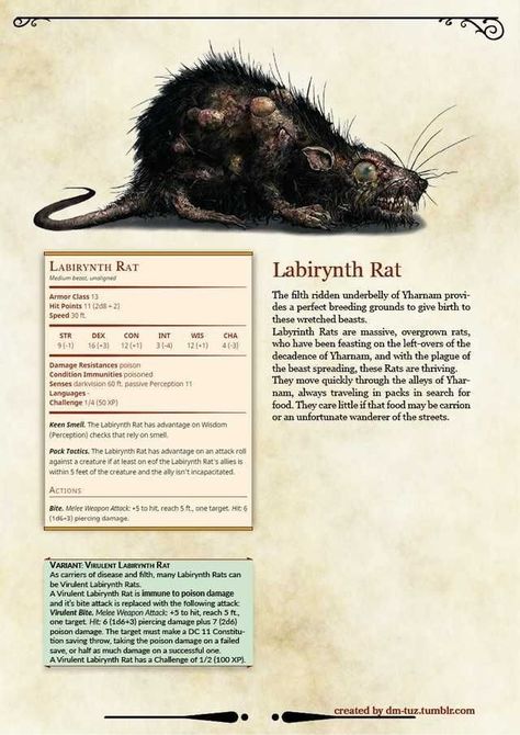 Dnd Monsters Low Level, Bloodborne Concept Art, Homebrew Monsters, Dnd Monster, Monster Manual, Dnd Stats, Dnd Homebrew, Bloodborne Art, Dnd Races