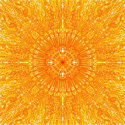 yellow Sun Mandala, Mandalas Drawing, Intuitive Art, Orange You Glad, Mandalas Design, Golden Sun, Sun Art, Orange Wallpaper, Solar Plexus Chakra