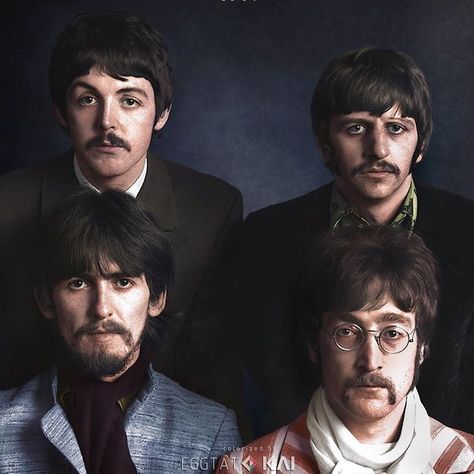 History in Color on Instagram: “The Beatles: Paul McCartney, John Lennon, Ringo Starr, and George Harrison, posing for a photograph with their Sgt. Pepper hairdos and…” Murakami Haruki, Sgt Peppers Lonely Hearts Club Band, Beatles Wallpaper, Beatles Sgt Pepper, Band Photoshoot, Beatles Poster, Beatles Love, Beatles Photos, Beatles Pictures