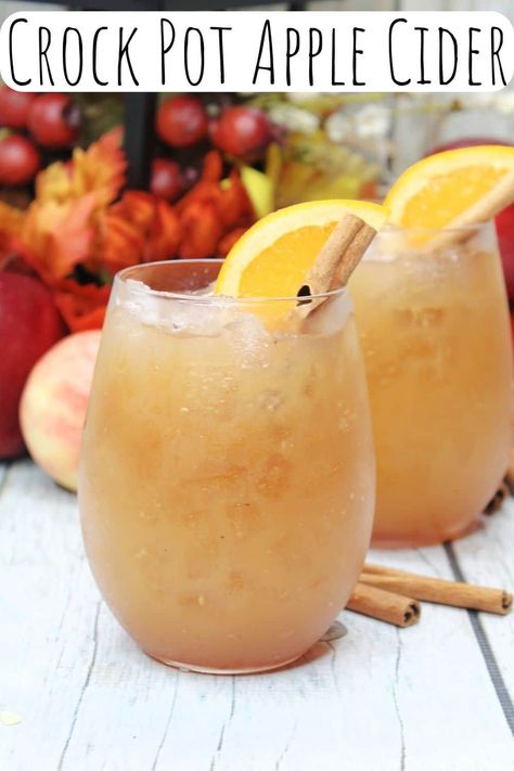 Make your own seasonal favorite with this super easy crock pot apple cider recipe. Get those fall flavors any time you want! Crock Pot Drinks, Crock Pot Apple Cider, Crockpot Apple Cider, Apple Cider Hot Toddy, Apple Cider Recipe, Apple Cider Caramels, Mulling Spices, Cider Recipe, Gala Apples