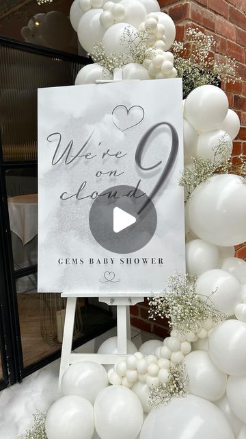 BALLOON & EVENT DECOR by Jazz Thompson on Instagram: "👶🏼🤍𝐎𝐇 𝐇𝐄𝐘 𝐌𝐀𝐌𝐀 𝐓𝐎 𝐁𝐄…🤍👶🏼  …are you looking for some insta worthy decor for a special day that is your baby shower. Whether you’ve got a theme for the celebration or a colour scheme let us know and we can help you along the planning journey to create the perfect decor for a perfect day ☁️👶🏼🤍   Absolutely obsessed with this “We’re on cloud 9” themed baby shower for @geminthepalis 🫶🏼  Floral arch display @flashbashevents   Venue @alberts_standish  • • • • • • •  #OnCloud9 #BabyShowerGoals #babyshowerideas #babyshowerdecorations #babyshowerballoons #oncloud9babyshower #balloongarland #balloonartist #allwhiteballoons #CollaborationOverCompetition #balloonBuddies #CreativeCommunity" We Are On Cloud 9 Baby Shower Theme, We’re On Cloud Nine Baby Shower Theme, On Cloud 9 Balloon Arch, Baby Shower White Theme, Cloud Nine Theme Party, On Cloud 9 Centerpieces, On Cloud 9 Baby Shower Theme Girl, Baby Shower Clouds Theme, Cloud Baby Shower Centerpieces