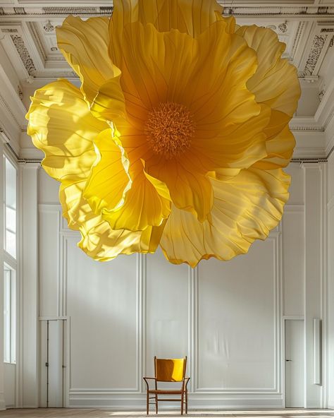 flowers installations Artificial Flower Installation, Abstract Art Installation, Flower Installation Art, Flower Set Design, Holiday Installation, Giant Flowers Diy, Photography Studio Decor, Plant Installation, Chinese New Year Decorations