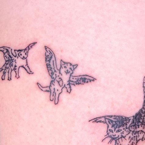 Winged Cat Tattoo, Cat Wings Tattoo, Cat With Angel Wings Tattoo, Arctic Fox Tattoo, Cat With Wings Tattoo, Cat Angel Tattoo, Angel Cat Tattoo, Cat Wings, Tattoo Patchwork