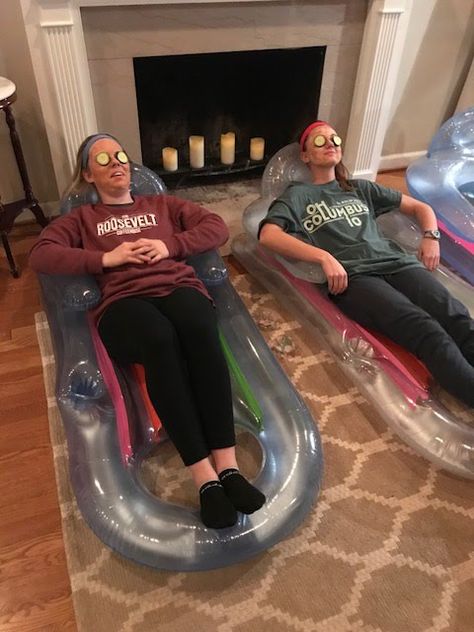 Chairs from the Curb: Spa Night Party Spa Birthday Party Adults, Spa Day At Home With Friends Party Ideas, Spa Party Adults, Spa Birthday Decor, Spa Day Birthday Party Ideas For Adults, Facial Night Party, Spa Party For Women, Spa Party Decorations Women, Spa Night With Friends