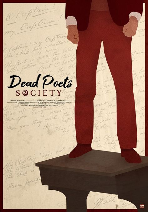 Dead Poets Society Poster, Dead Poets Society Aesthetic, Society Poster, Society 1989, Peter Weir, Oh Captain My Captain, Movie Wall Art, Captain My Captain, Film Poster Design