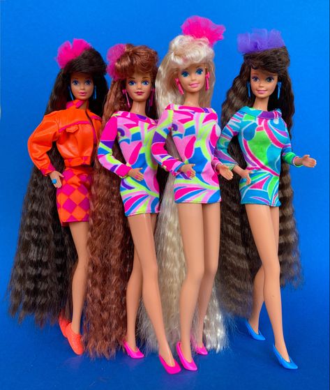 80s Barbie Dolls, Barbie Long Hair, Totally Hair Barbie, Y2k Nostalgia, Barbie Outfits, Barbie Hair, Rosé Brown, Barbie Life, Barbie Vintage