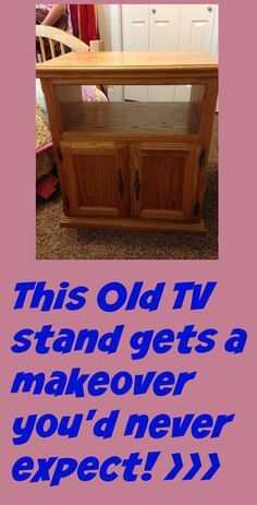 Tv Stand Upcycle, Antique Tv Stands, Old Tv Stand, Tv Stand Makeover, Furniture Tv Stand, Armoire Repurpose, Old Tv Stands, Upcycle Dresser, Swivel Tv Stand