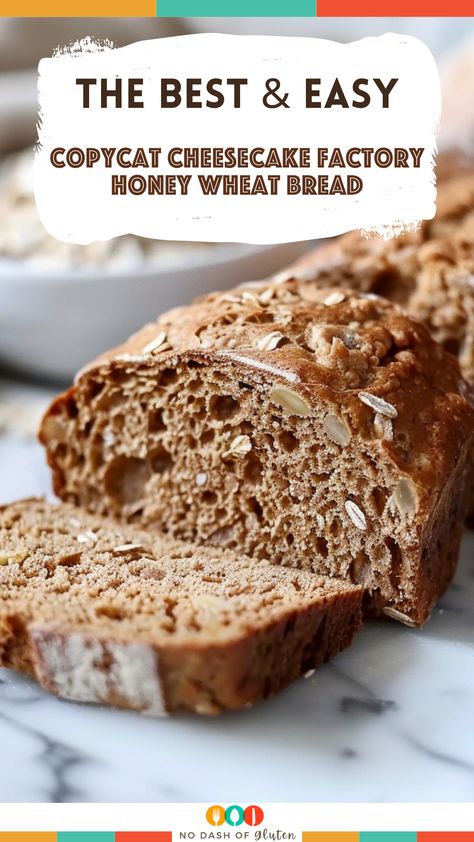 Copycat Cheesecake Factory Honey Wheat Bread Cheesecake Factory Honey Wheat Bread, Great Harvest Recipes Copycat, Cheesecake Factory Bread Recipe, Best Honey Wheat Bread Recipe, Honey Wheat Bread Recipe, Cheesecake Factory Bread, Honey Oatmeal Bread, Honey Bread Recipe, Copycat Cheesecake Factory