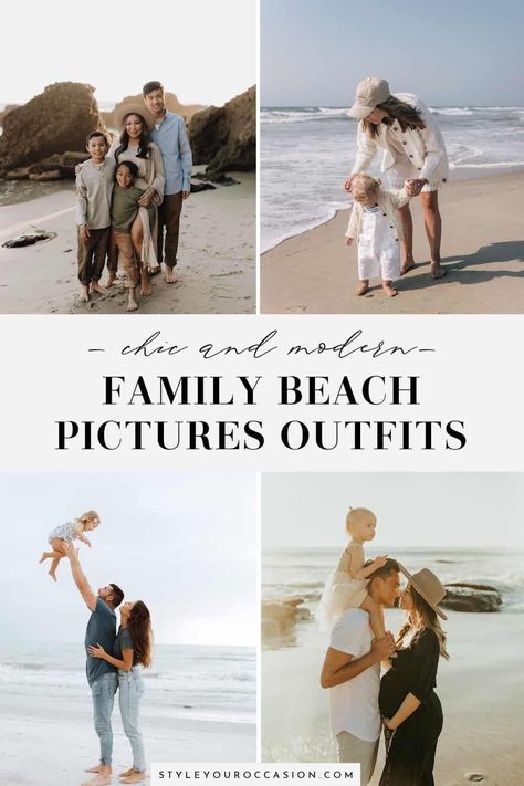 Family Coordinating Outfits Vacation, Black Outfits For Beach Family Pictures, October Beach Family Pictures, White Jeans Beach Outfit, Casual Beach Family Photos Outfits, Black Dress Beach Photoshoot Family, Family Photo Outfits Fall Beach, Best Colors To Wear For Beach Pictures, Jeans On The Beach Photoshoot