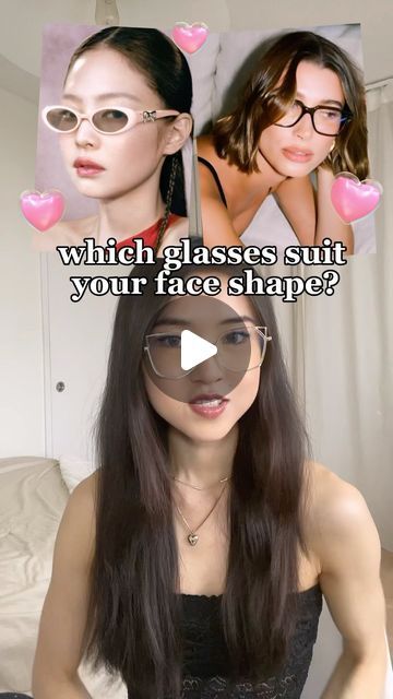 Julianna Lee | Which face shape are you? 🧡 the glasses I’m wearing are linked in my bio!
•
•
•
•
•
•
•
Glasses, face shape, face type, glasses aesthetic,... | Instagram Cat Eye Glasses Round Face, Shape Of Glasses For Your Face, Best Glasses For Square Face Shape, Type Of Glasses For Face Shape, Glasses On Asian Women, Glasses Shape For Round Face, Glasses Inspo Women Round Face, Heart Shape Face Glasses, Glasses For Rectangle Face Shape