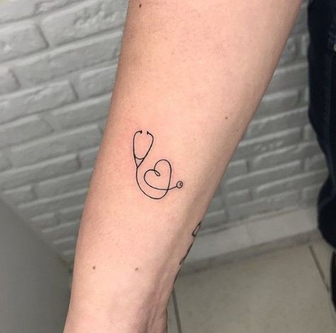 Cute Nurse Tattoo Ideas, Small Nursing Tattoos, Nursing Tattoos For Women, Tattoos For Nurses, Paramedic Tattoo, Healthcare Tattoo, Nursing Tattoo, Nursing Tattoos, Nurse Tattoo Ideas