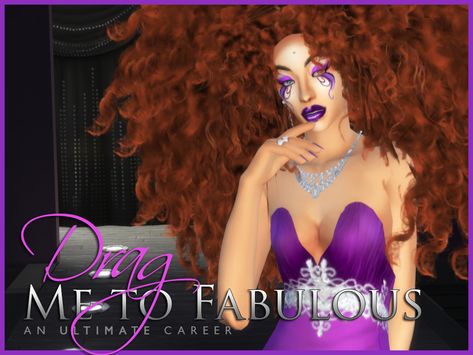 Mod The Sims - Drag Me to Fabulous - An Ultimate Career **TESTED WITH 12/20/18 PATCH** Sims 4 Cc Drag, Queen Clothes, Career Test, Drag Queen Outfits, Pageant Girls, Sims Wallpaper, Sims Community, Cc Finds, Sims 4 Cc