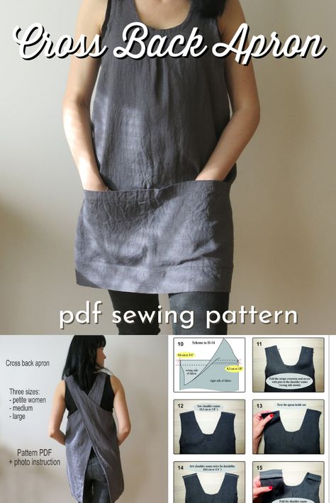 #CrossBackApron,#SewingPattern,#ApronSewingPattern,#ApronPattern,#PDFPattern,#DownloadableSewingPattern,#JapanesePinaforeApron,#Sewing,#TOTOshopUA,#CraftEvangelist Homesteading Apron Pattern, Adult Smock Apron Pattern Free, Easy Pinafore Apron Pattern, Plus Size Cross Back Apron Pattern Free Printable, Japanese Cross Back Apron Pattern Free, Diy Cross Back Apron, Crossover Apron Pattern Free, No Tie Apron Pattern, Free Cross Back Apron Pattern