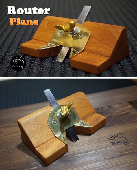 How to make a router plane. Router Plane, Woodworking Jigsaw, Woodworking Equipment, Wood Plane, Woodworking Workbench, Learn Woodworking, Woodworking Hand Tools, Homemade Tools, Wood Tools