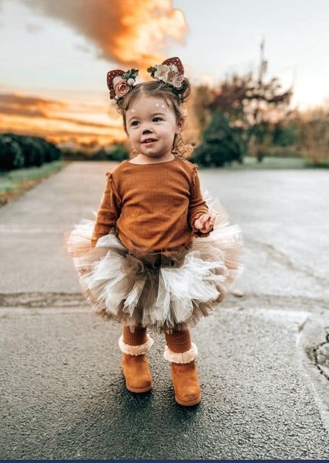 Deer Baby Costume, Unique Baby Girl Halloween Costumes, Toddler Deer Costume Girl, One Year Old Girl Halloween Costume, One Year Old Halloween Costume Girl, Unique Toddler Halloween Costumes Girl, Family Costumes With Baby Girl, Infant Halloween Costumes Girl, 1st Halloween Costumes Girl