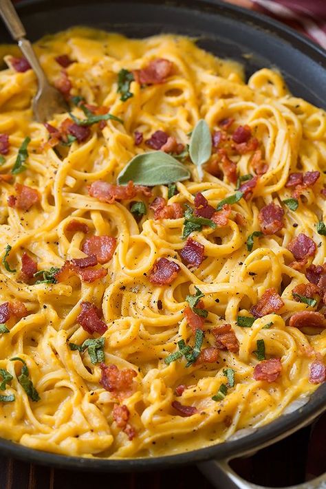 Butternut Carbonara, Butternut Recipes, Fall Meal, Butternut Squash Pasta, Squash Pasta, Pasta Carbonara, Carbonara Pasta, Butternut Squash Recipes, Cooking Classy