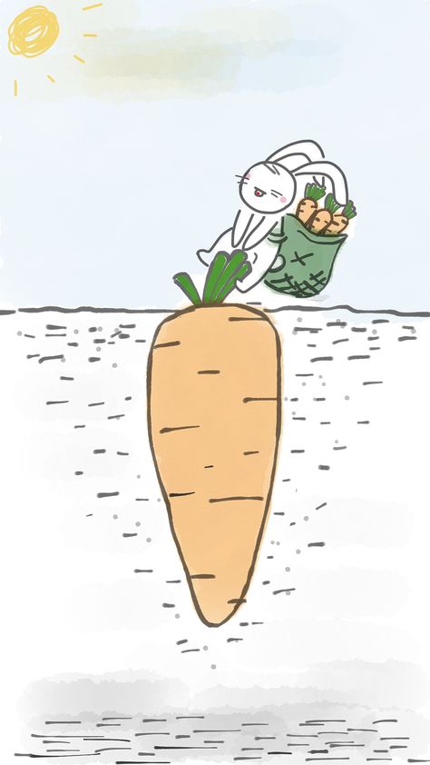 Rabbit Pulling Carrot, Rabbit, Carrot, Bunny, Cartoon Elements Of Art, Homemade Cards, Carrot Drawing, Brer Rabbit, American Icons, Bugs Bunny, Free Illustrations, Drawing For Kids, Free Pictures