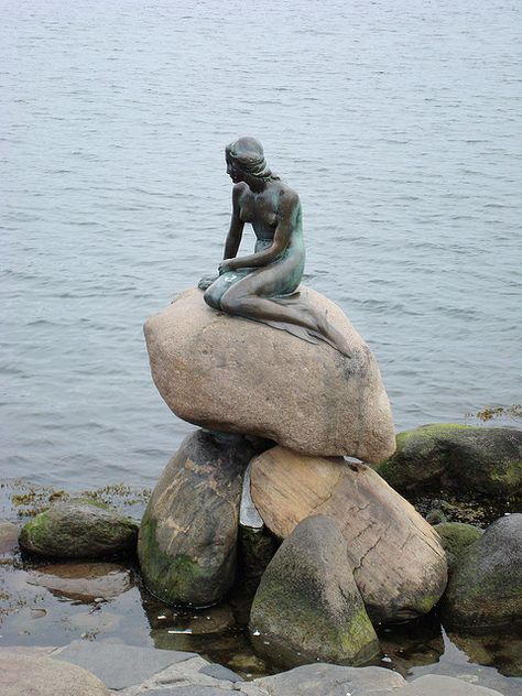 The famous Little Mermaid statue in Copenhagen harbor, Denmark by Kurt Eddy on Flickr. Denmark Vacation, Mermaid Statue, Mermaid Statues, Denmark Travel, Mermaid Art, Copenhagen Denmark, Wassily Kandinsky, A Rock, Little Mermaid