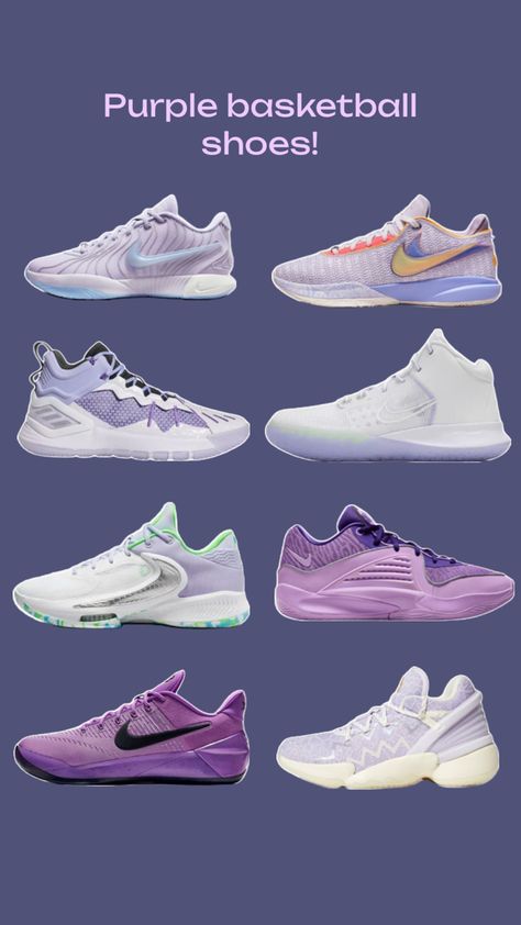 basketball shoes Purple Volleyball, Shoes For Volleyball, Zapatillas Nike Basketball, Purple Basketball Shoes, Purple Basketball, Best Volleyball Shoes, Nike Art, Basketball Workouts, Basketball Season