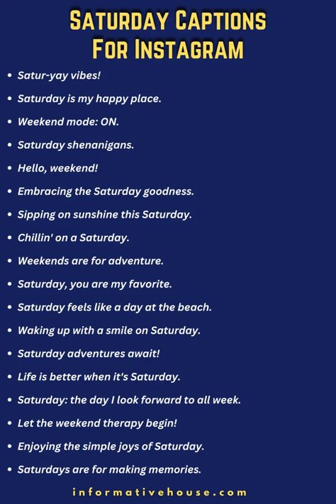 200+ Trending Saturday Captions For Instagram for Maximum Reach! Welcome Captions For Instagram, A Day In A Life Captions, Day In My Life Captions, Good Time Captions Instagram, Saturday Ig Story, Afternoon Caption, Lazy Saturday Quotes, Caption For Good Day Spent, A Day Well Spent Quotes