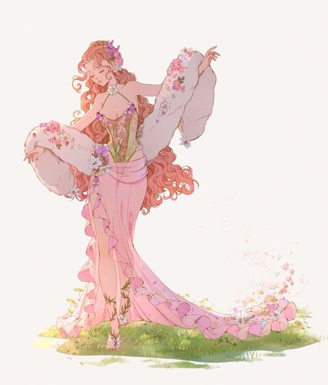 Goddess Persephone, Persephone Art, Spring Goddess, Goddess Of Spring, Arte Peculiar, Spring Fairy, Pinturas Disney, Goddess Art, Arte Sketchbook