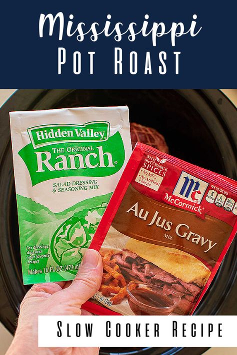 Ranch Packet Roast Crock Pot, Ranch Chuck Roast Crock Pot, Au Jus Beef Crockpot, Ranch Roast Beef Crock Pot, Crock Pot Roast With Au Jus Gravy, Roast Ranch Dressing Slow Cooker, Roast Beef With Ranch Seasoning, Crockpot Roast Au Jus Gravy, Beef Roast With Au Jus Crock Pot