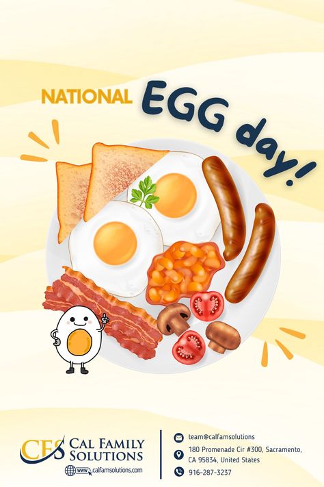 The best thing about eggs is that you can cook them the way you want it and experiment with them to create dishes that promise a wholesome meal…. Happy National Egg Day.🍳🥚🐥🐔 National Egg Day, National Celebration Days, Cheese Day, Divorce Attorney, Celebration Day, June 2024, Wholesome Food, Food Festival, Holiday Greetings