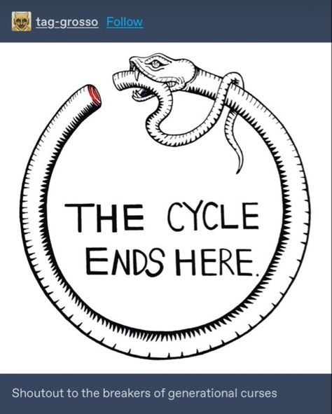 The Cycle Ends Here Tattoo, Breaking Cycles Tattoo, Cycle Breaker Tattoo Ideas, The Cycle Ends Here, Bend Never Break Tattoo, The Endings Won't End You Tattoo, Break The Cycle Tattoo, Cycle Tattoo, Here Tattoo