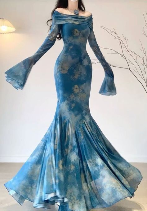 Rich Wife Aesthetic Outfits, Prom Dress Inspiration, Party Dress Long Sleeve, Pretty Prom Dresses, Fairytale Dress, Glam Dresses, Mode Inspo, Mode Inspiration, Fancy Dresses