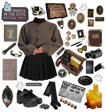 Ghost Hunting! Outfit | ShopLook Ghost Hunting Outfit Aesthetic, Ghost Outfit Aesthetic, Ghost Hunting Aesthetic Outfit, Ghost Aesthetic Outfit, Ghost Hunter Aesthetic Outfit, Ghost Hunter Outfit, Cryptidcore Aesthetic Outfits, Ghost Hunting Outfit, Ghost Hunting Aesthetic