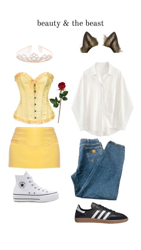 beauty and the beast halloween costume inspo #halloween #halloweenaesthetic #halloweencostume #outfit #oufitinspo #matchingfits Beast Halloween Costume, Beauty And The Beast Halloween, Stylish Halloween Costumes, Belle Halloween, Classy Halloween Costumes, Cute Couples Costumes, Unique Couple Halloween Costumes, Halloween Parejas, Matching Halloween Costumes