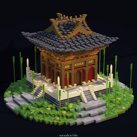 Saus (@sausbuilds) • Instagram-Fotos und -Videos Shrine Minecraft Build, Minecraft Japanese Statue, Japanese Tower Minecraft, Minecraft Japanese Garden, Japanese Temple Minecraft, Minecraft Shrine, Japanese Minecraft Builds, Minecraft Temple, Minecraft Japanese House