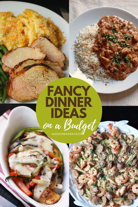 Fancy Looking Dinner, Easy Fancy Meals Dinners, Cheap But Fancy Dinners, Cheap Gourmet Recipes, Gourmet On A Budget, Cheap Fancy Dinner For Two, Fancy Dinner For One, Cheap Fancy Meals, Quick Dinner Party Ideas