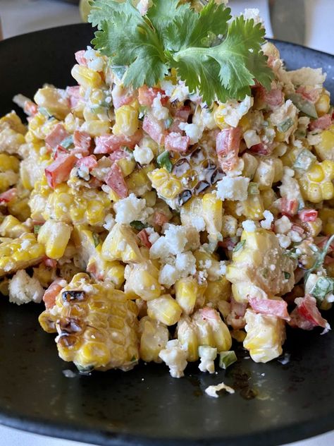 Mexican Street Corn Salad - Hungry Happens Buttery Corn, Big Chefs, Street Corn Salad, Hungry Happens, Mexican Street Corn Salad, Buttered Corn, Corn Salad Recipes, Mexican Street Corn, Street Corn